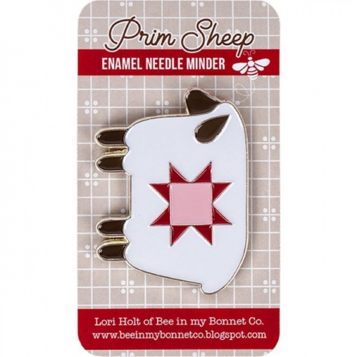 Prim Sheep Enamel Needle Minder