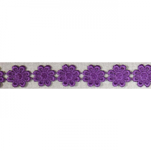 Purple Daisy Guipure Trim