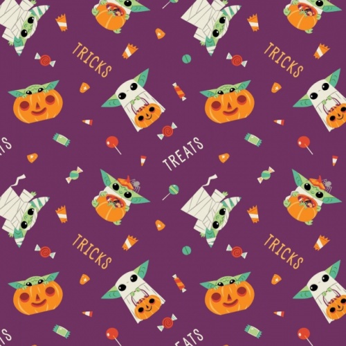 Star Wars Purple Trick and Treats Fabric