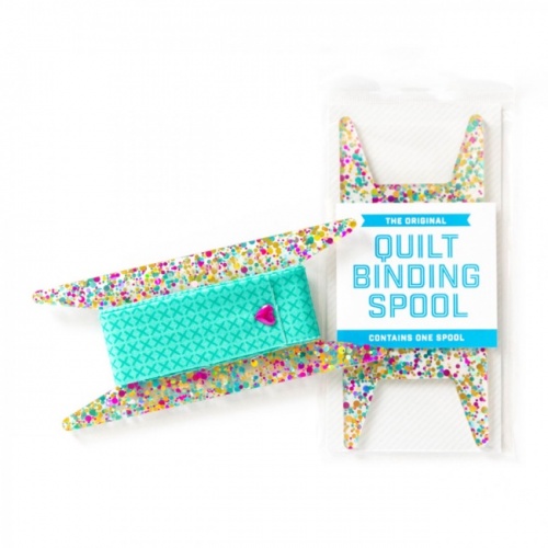 Binding Spool Teal Pink and Gold Glitter - 1pc