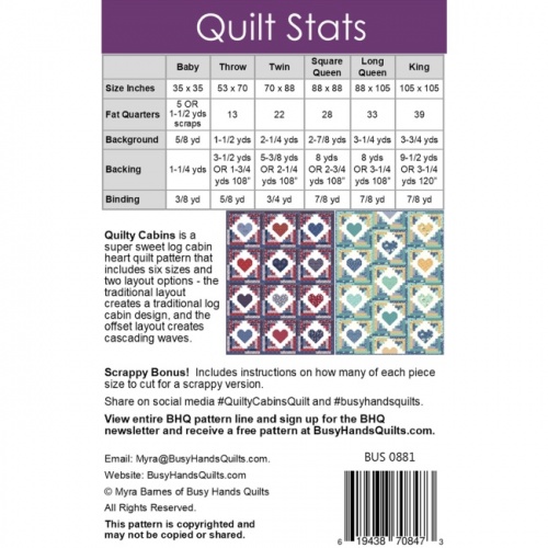 Quilty Cabins - Quilt Pattern
