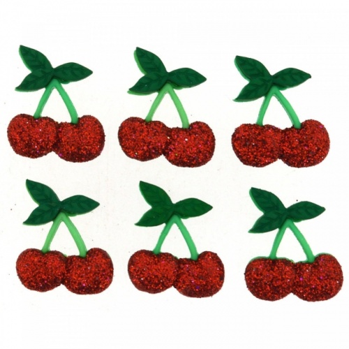 Cherries Button Embellishments