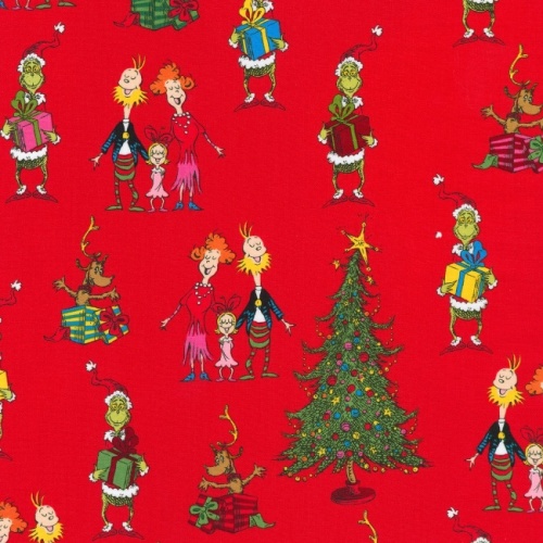 How the Grinch Stole Christmas Red Fabric