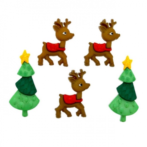 Reindeer Games Christmas Buttons