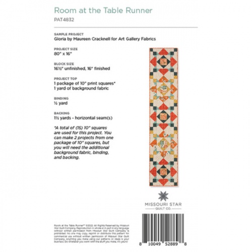 Missouri Star - Room At The Table - Table Runner Pattern