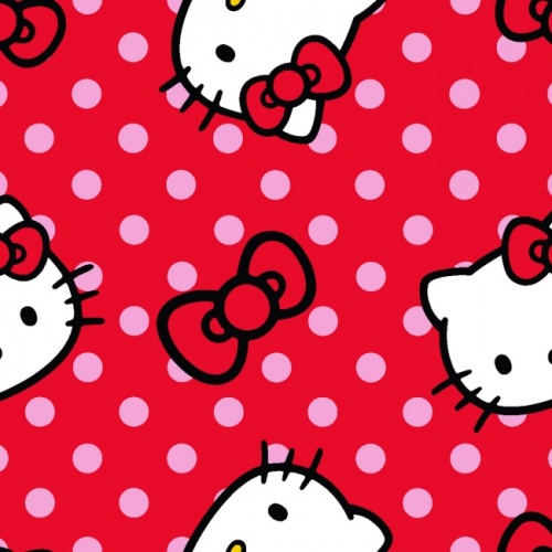 Sanrio Hello Kitty Red Polka Dot Fabric