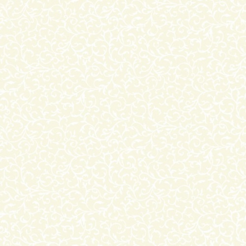 Makower Scroll White on Cream Fabric 760/Q2