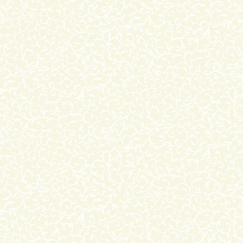 Makower Scroll White on Cream Fabric 760/Q2