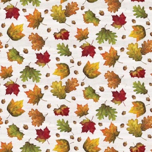 September Leaves Fabric - Off White - Riley Blake