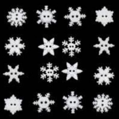 Sew Thru Snowflakes Christmas Buttons