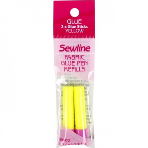 Sewline Glue Pen Refill Yellow. Pack of 2