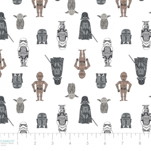 Star Wars Sketch Characters Fabric