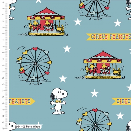 Snoopy Fabric - Circus Ferris wheel