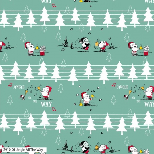 Snoopy Christmas Jingle All the Way Fabric