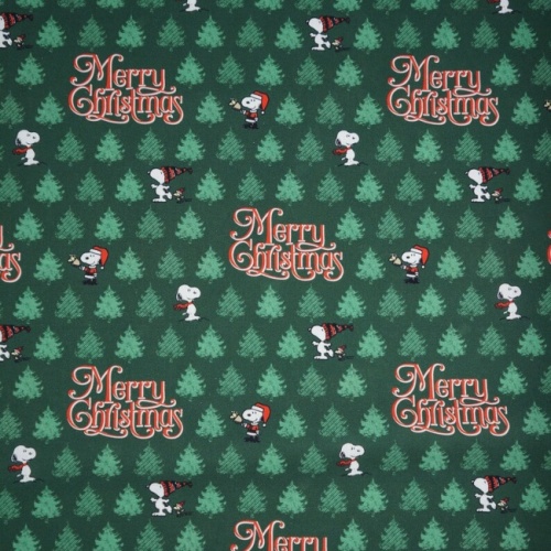 Peanuts Snoopy Merry Christmas Fabric