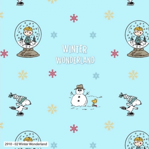 Snoopy Christmas Winter Wonderland Fabric