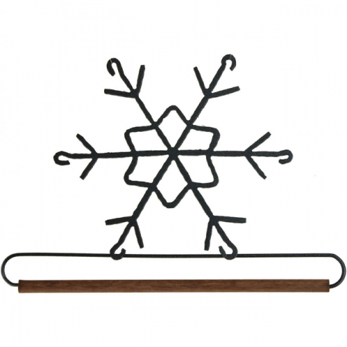 6in Snowflake Quilt Hanger with Dowel