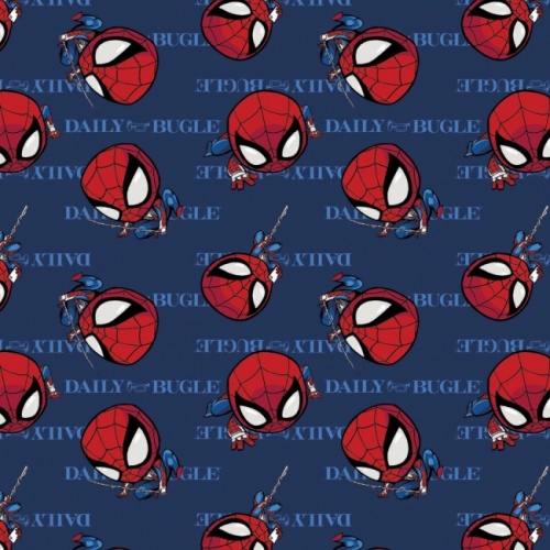 Spider-Man Fabric Navy Daily Bugle