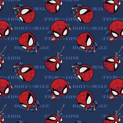 Spider-Man Fabric Navy Daily Bugle