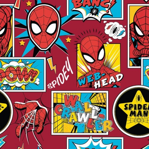 FB Spiderman Outside the Box Fabric