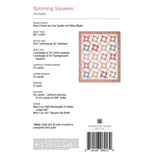 Missouri Star - Spinning Squares - Quilt Pattern