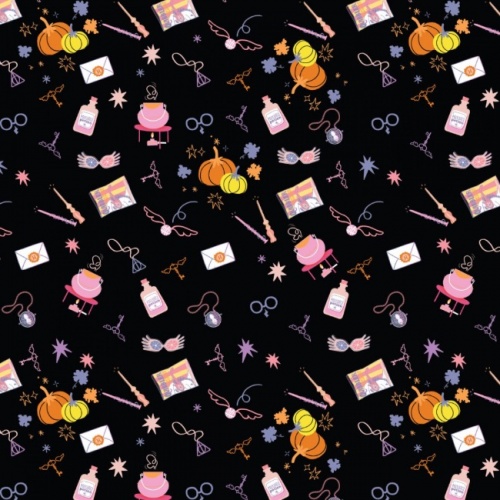 Harry Potter Spooky Hogwarts Halloween Fabric