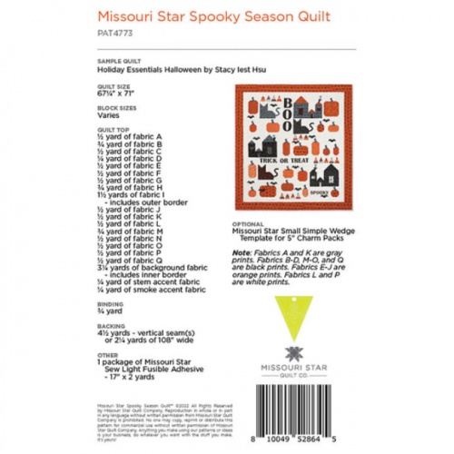 Missouri Star - Spooky Season - Quilt Pattern
