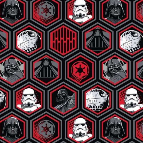 Star Wars Classic Imperials Hex Portraits Fabric