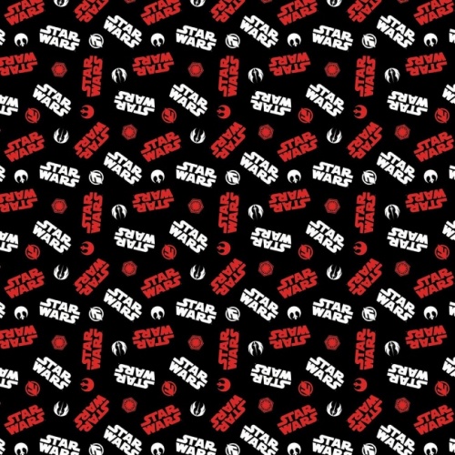 Star Wars Logo Fabric - Black