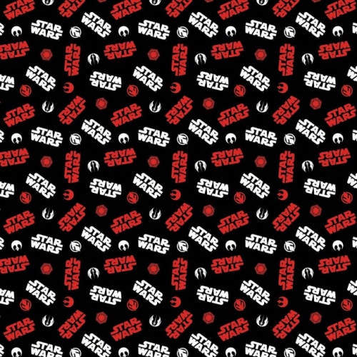 FB Star Wars Logo Fabric - Black