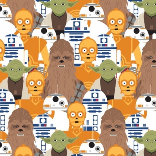 Star Wars Packed Characters Fabric