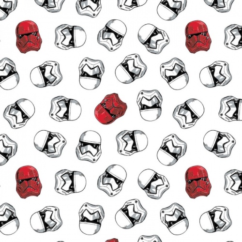 Star Wars Sith and Storm Troopers Fabric White