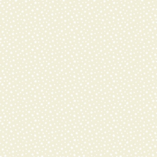 Makower Star White on Cream Fabric 306/Q2