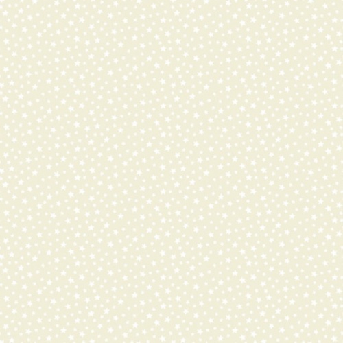 Makower Star White on Cream Fabric 306/Q2