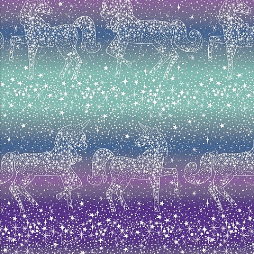 Starlight Glitter Unicorn Sparkle Fabric