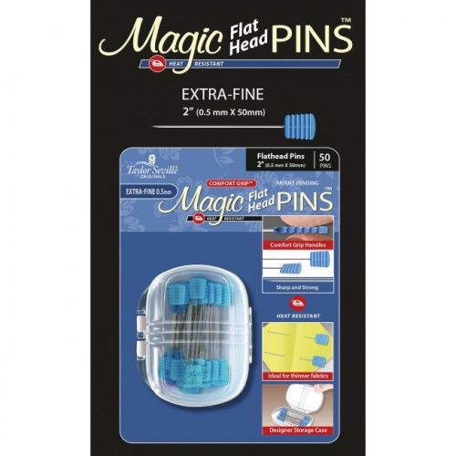 Taylor Seville Flat Head EXTRA FINE Magic Pins 50pk