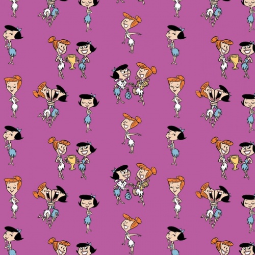 The Flintstones Wilma and Betty Fabric
