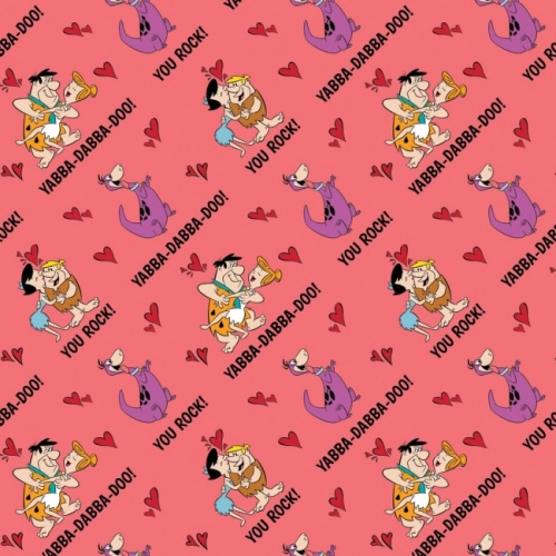 The Flintstones Valentines Fabric