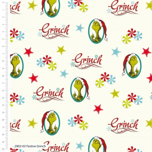 The Grinch Festive Grinch Christmas Fabric