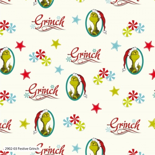 The Grinch Festive Grinch Christmas Fabric