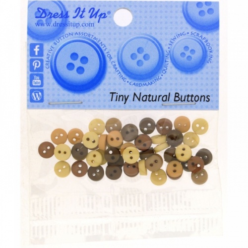 Tiny Round Natural Buttons