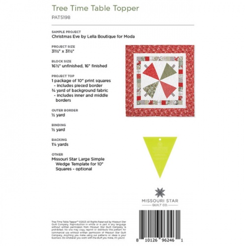 Missouri Star - Tree Time - Table Topper Pattern