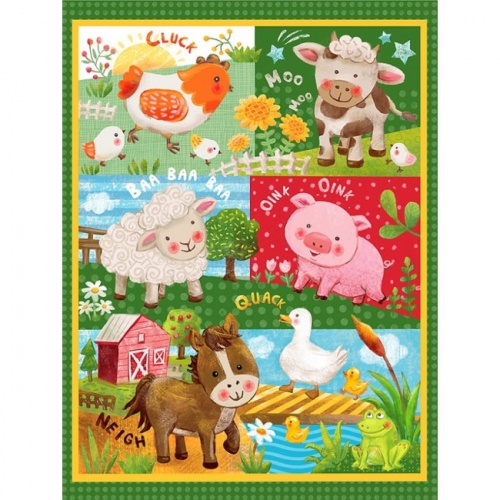 Wee Ones Farm Animals Panel 36in