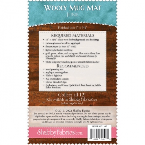 Wooly Mug Mat - June Pattern