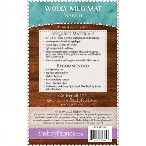 Wooly Mug Mat - March Pattern