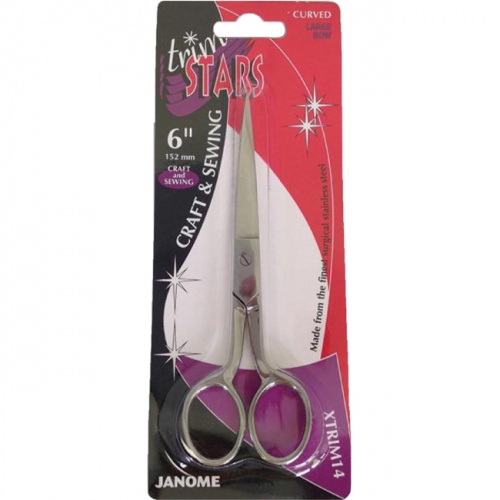 Janome Trim Stars Curved 6in Scissors