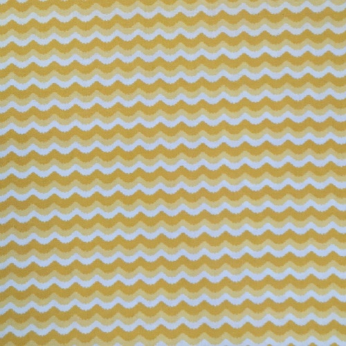 Yellow Wave Pattern Fabric