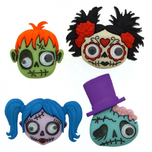 Zany Zombies Buttons / Embellishments